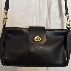 COACH Vintage Legacy Black Leather Cross-Body Bag